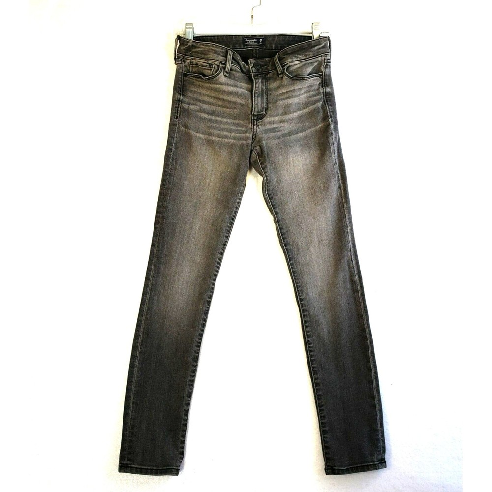 Abercrombie & Fitch Harper Super Skinny Jeans Women Size  25/0 Gray Dark Wash